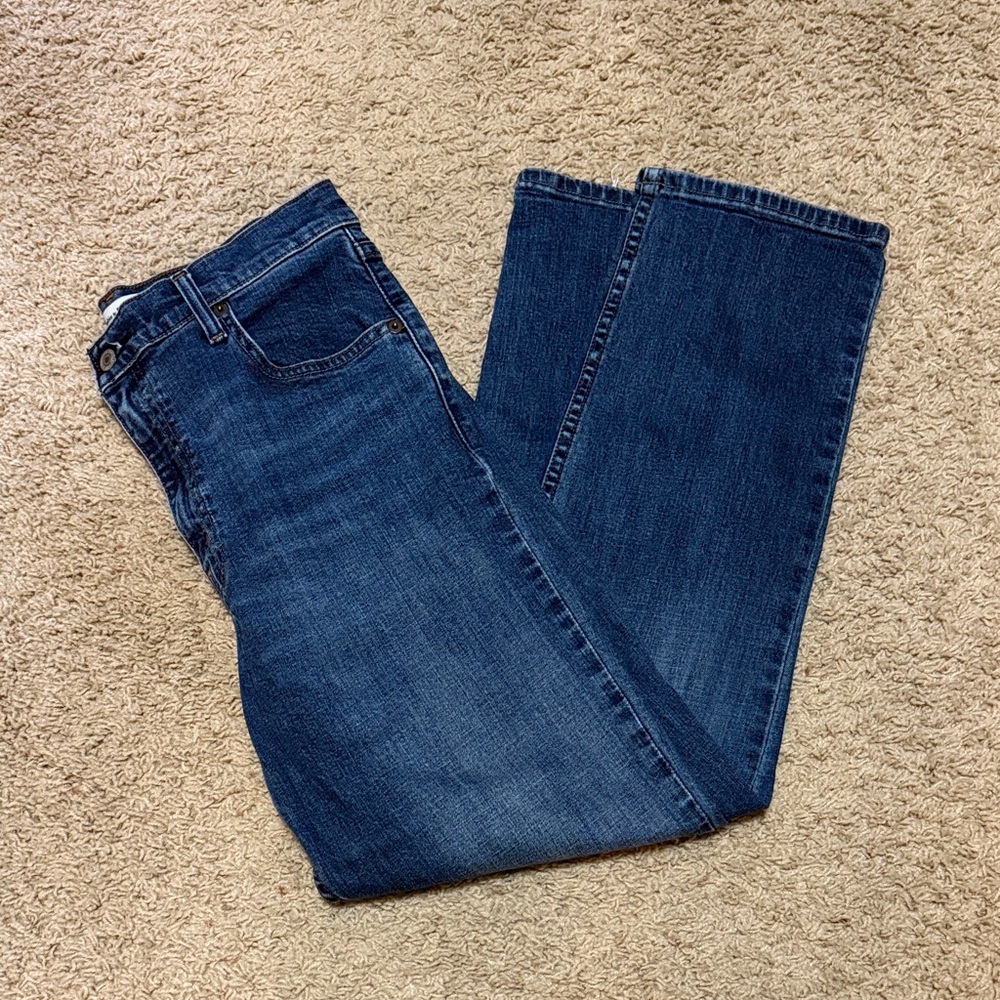 Abercrombie & Fitch 90’s Straight Ultra High Rise Dark Blue Straight Leg Jeans